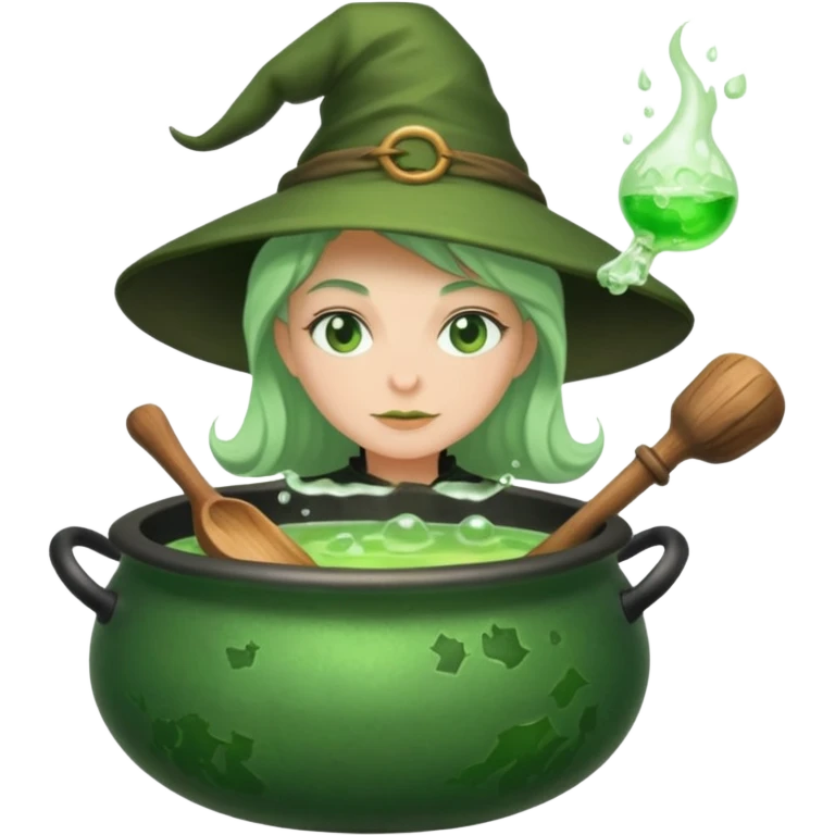 green witch cooking potion emoji