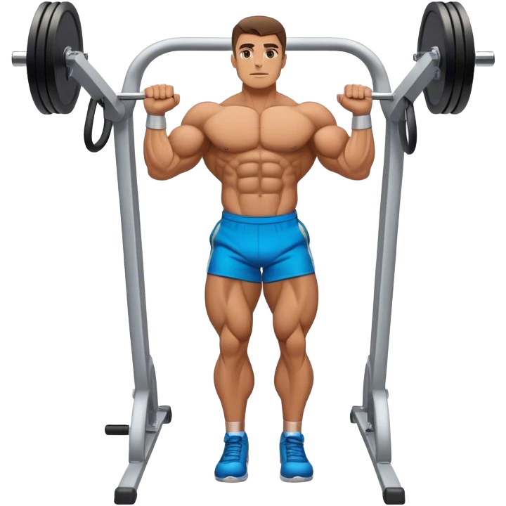 standing bodybuilder hip abduction cable machine exercise emoji