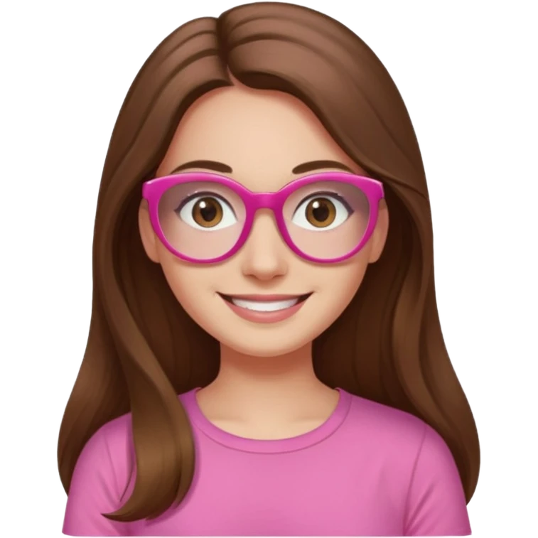 Painting women. smilling   Long hair,  lunette peinture top pink emoji