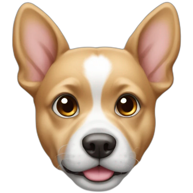 Petit chien qui rigole emoji