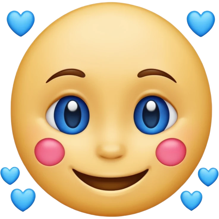 smiling face with blue hearts emoji