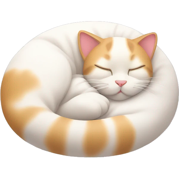 The cat is sleeping sweetly emoji