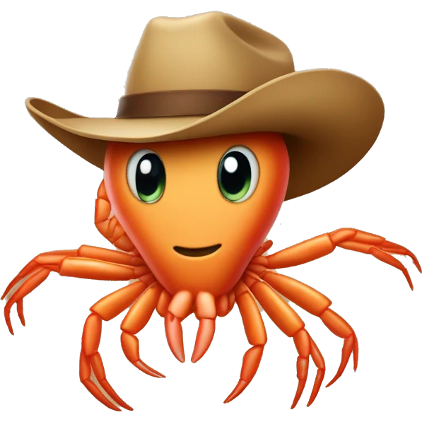 shrimp wearing a cowboy hat emoji