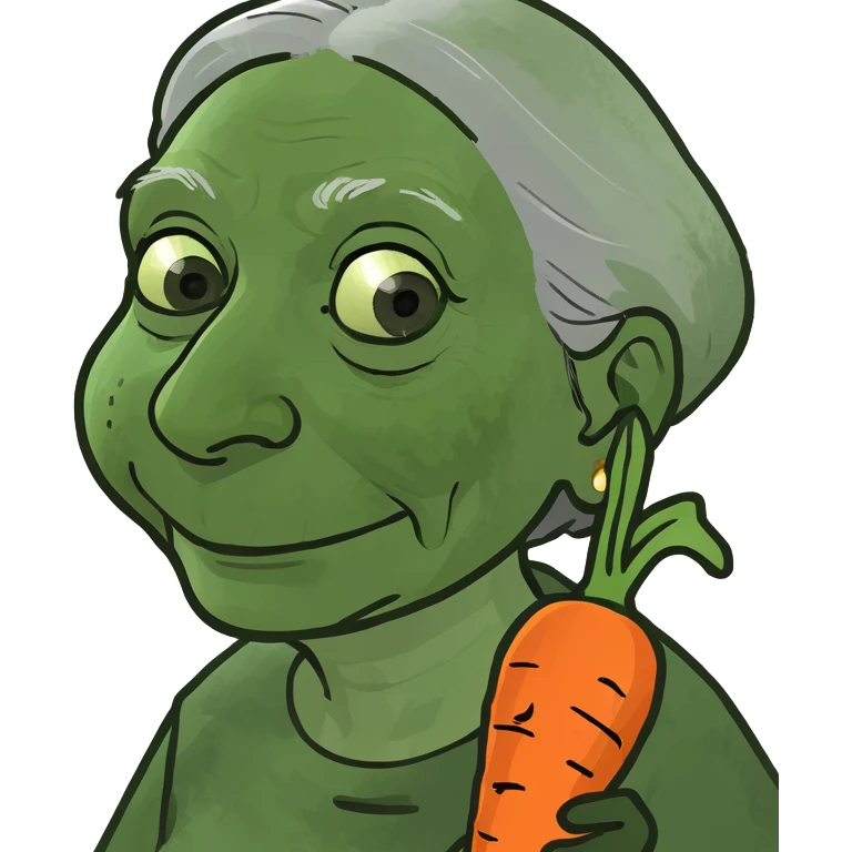 Old lady with a carrot  emoji