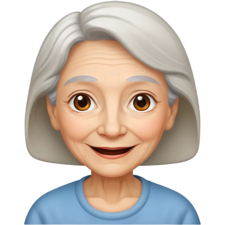 In medieval fairy tales, a kind and amiable grandmother who did not wear jewelry emoji