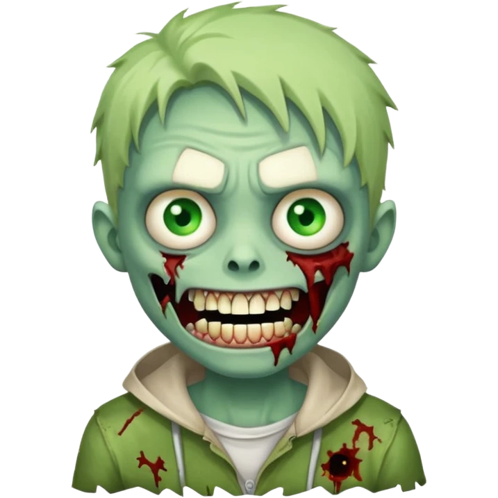 A cute and funny zombie shows "Cool" emoji
