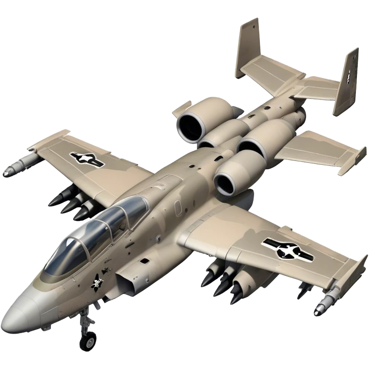 Warthog Jet (A-10 Thunderbolt II) - Fairchild Republic (Model Year: 2022) (Iconic colour: Desert camo) emoji