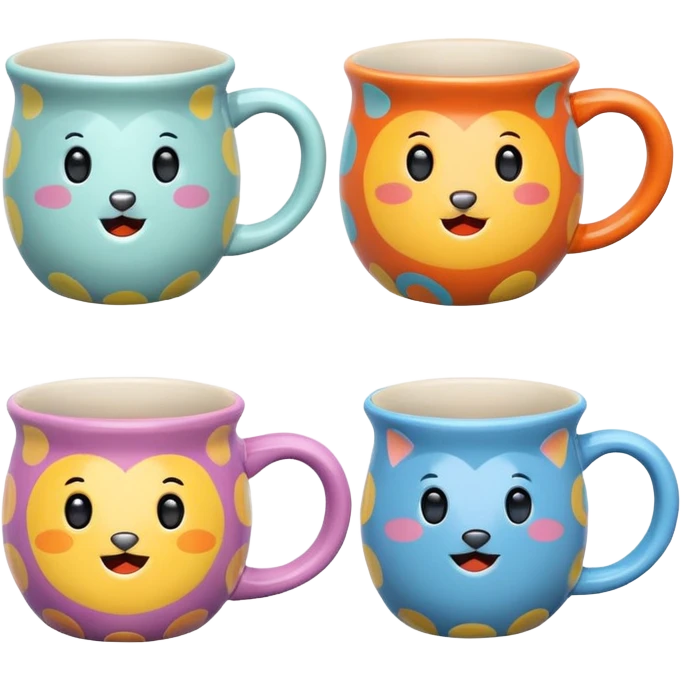 two cute mugs emoji