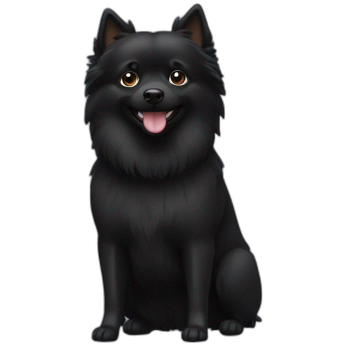 Full black spitz emoji