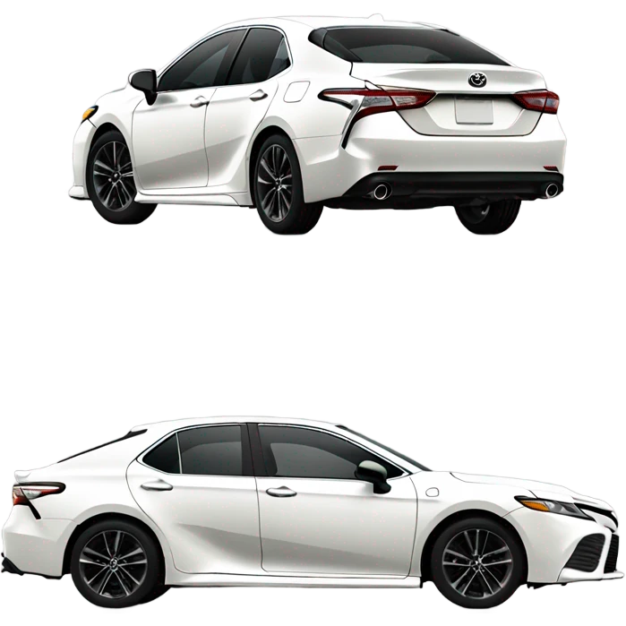 2024 Toyota Camry xse white black tinted windows emoji