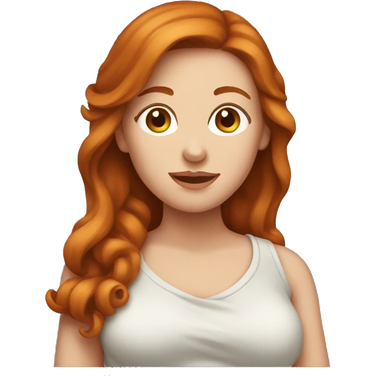 Femme enceinte rousse  emoji