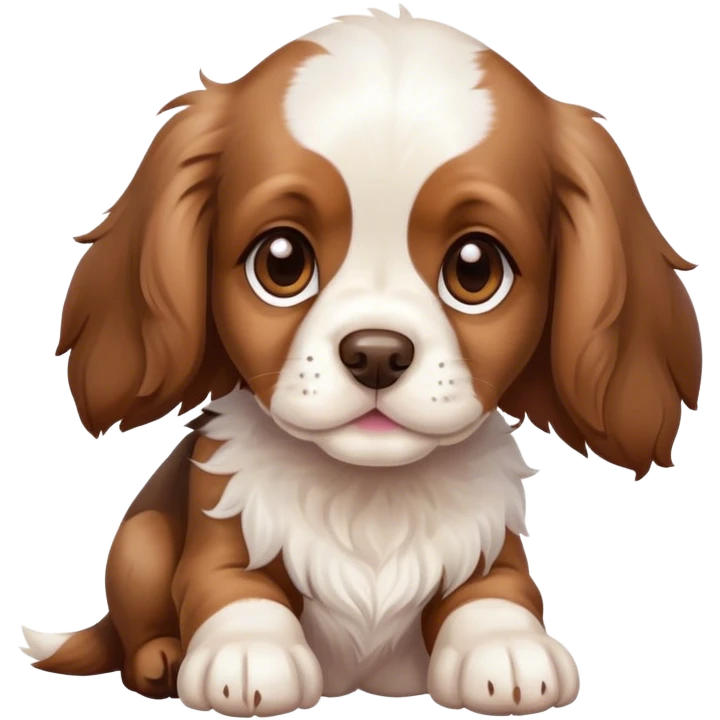 cute puppy spaniel  emoji