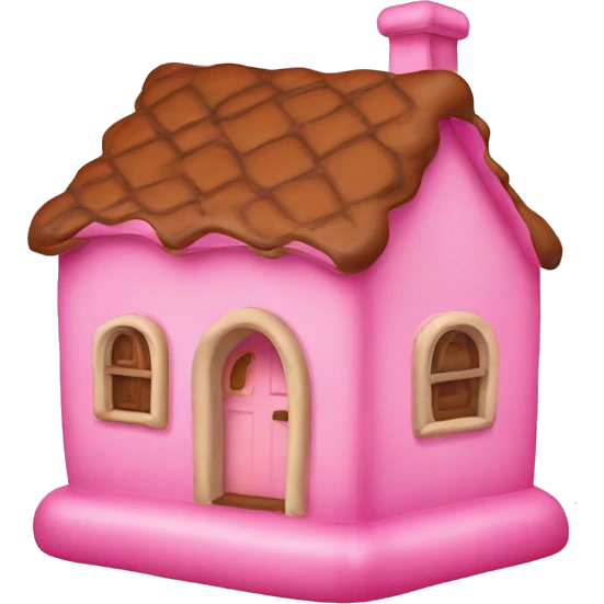 Lebkuchenhaus in pink emoji