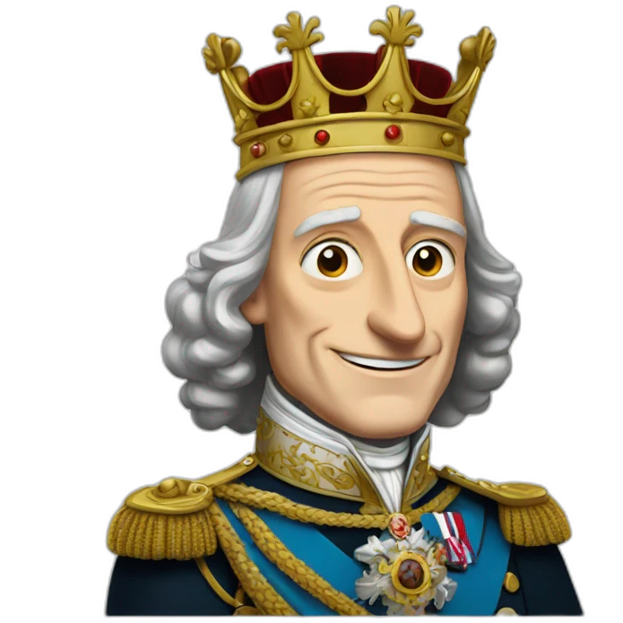 Comic portrait of king Charles III emoji