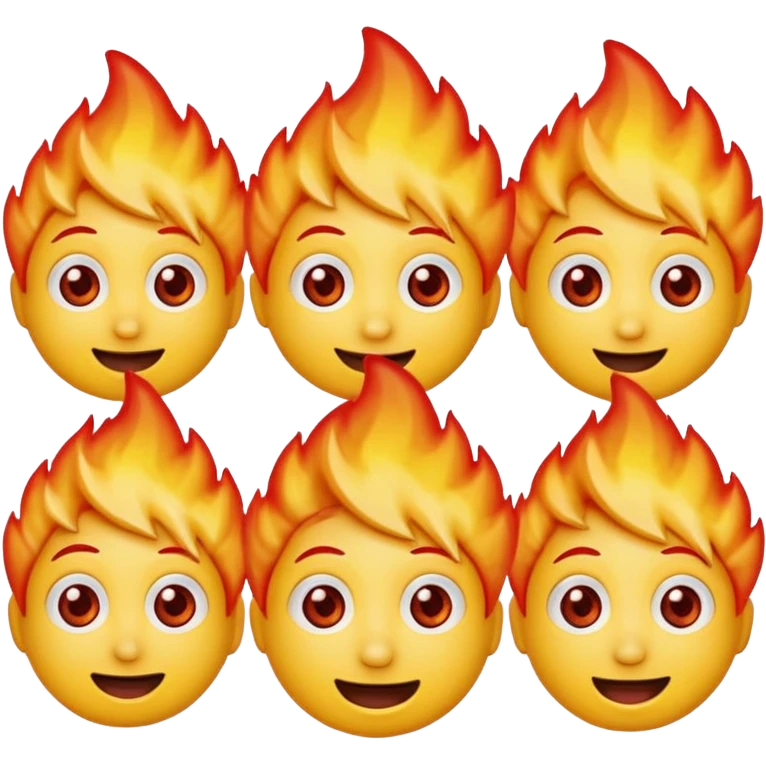 happy emoji + hot emoji + zany face + unamused emoji