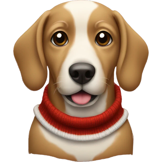 dog in christmas sweater emoji