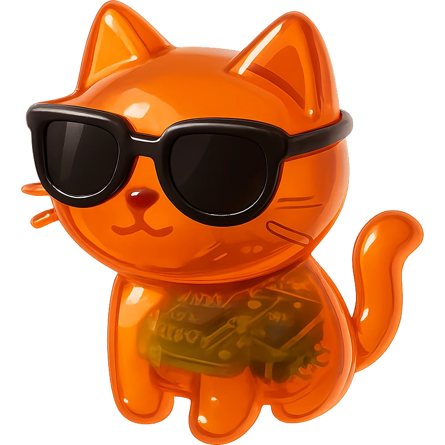 Cat wearing sunglasses emoji