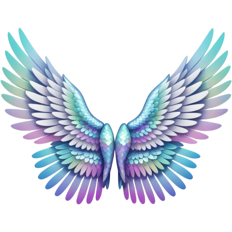 glitter wings white emoji
