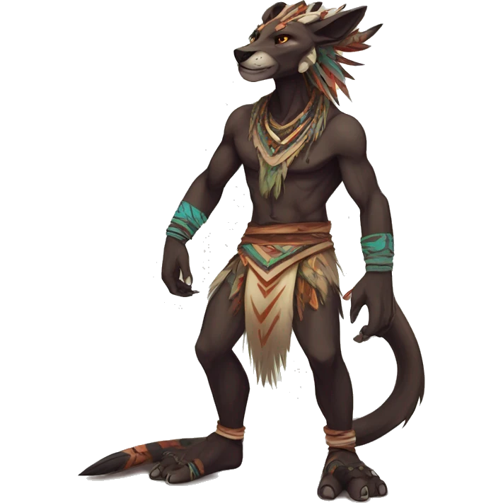  anthro tribal vernid full body by LiLaiRa emoji