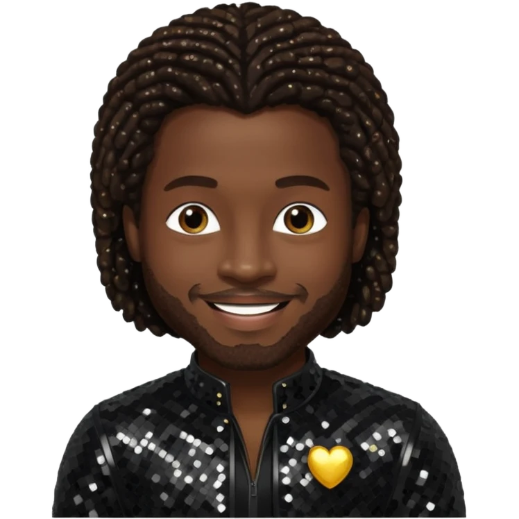 Dalvin Mr. Dalvin DeGrate from Jodeci/K-Ci & JoJo with dark brown, black sequin outfit emoji
