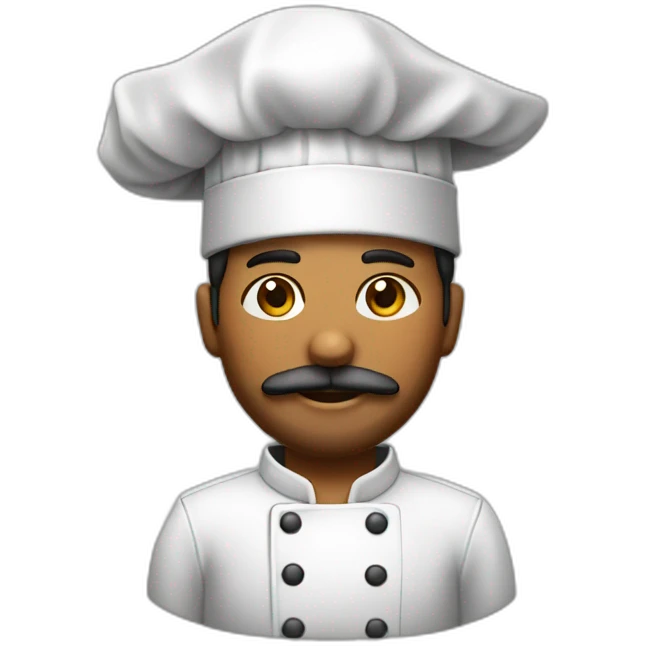 Chef con barba sombrero negro emoji