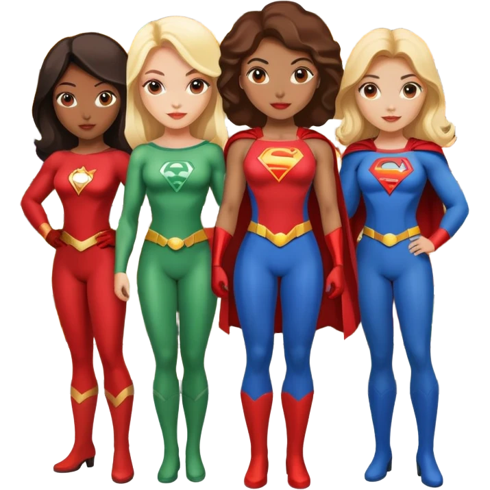 Superewomen and supermercado emoji