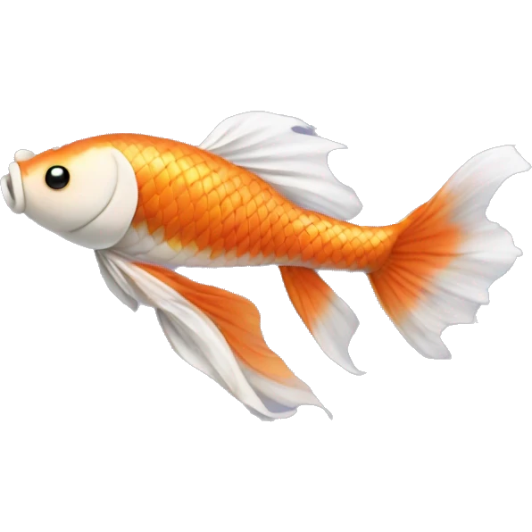 Koi fish wearing a black tutu  emoji