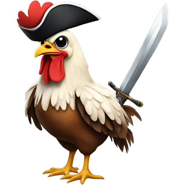 Chicken pirate emoji