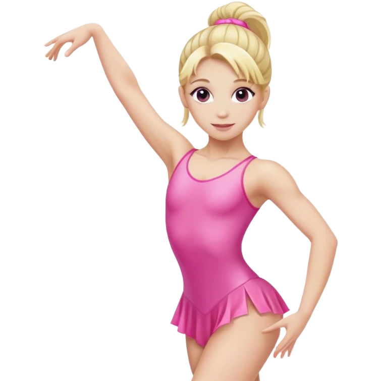 Pink dancer-gymnast with blonde hair emoji