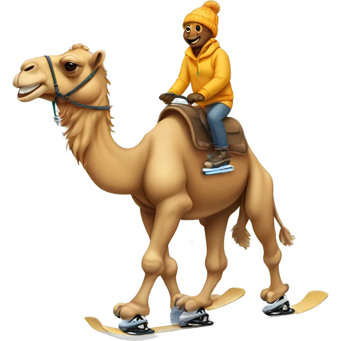 camel skating on ice emoji