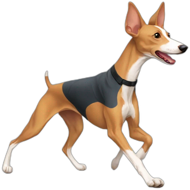 Podenco haciendo deporte emoji