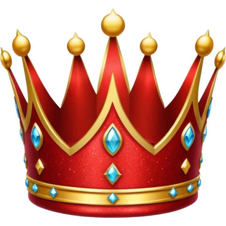 red glitter crown emoji