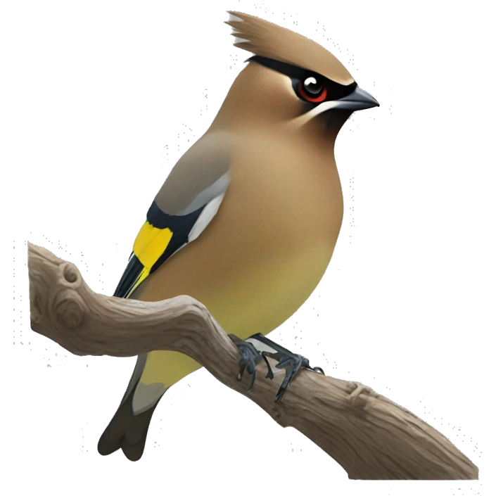 Cedar waxwing emoji