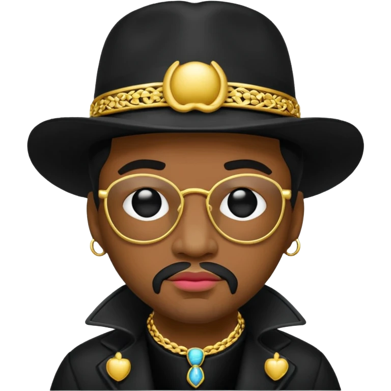 A black pimp emoji