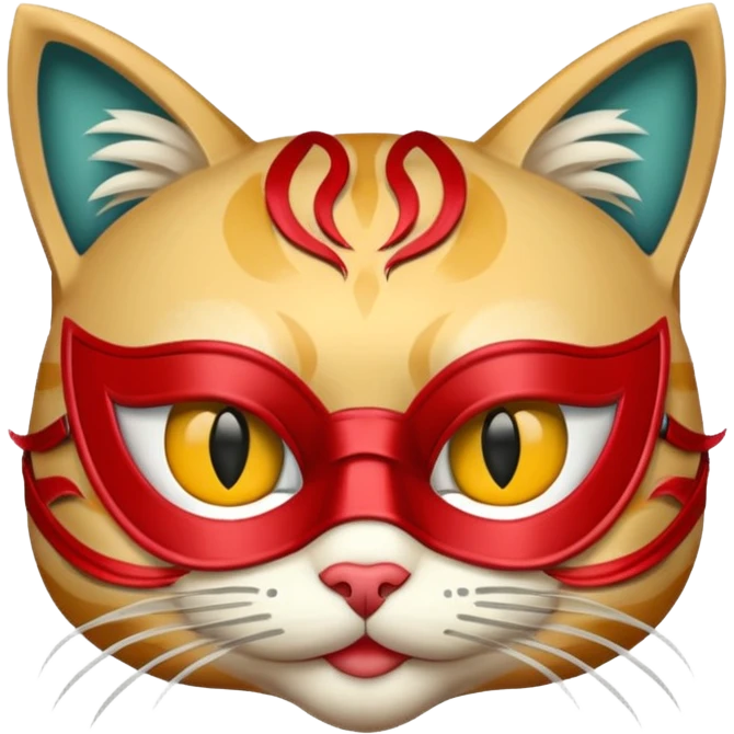 cat with masquerade mask emoji