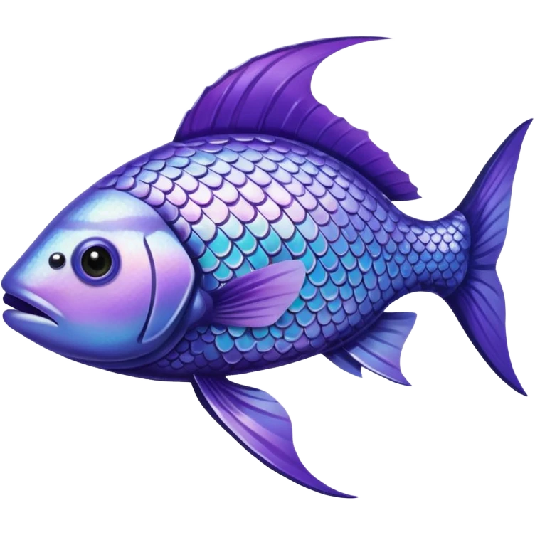 spotted fish parpule to white emoji