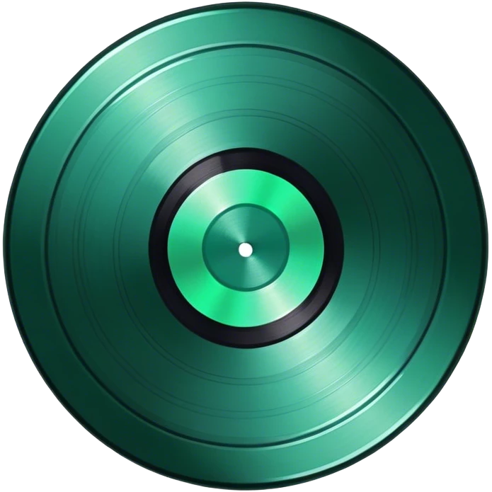 dark emerald vinyl record emoji