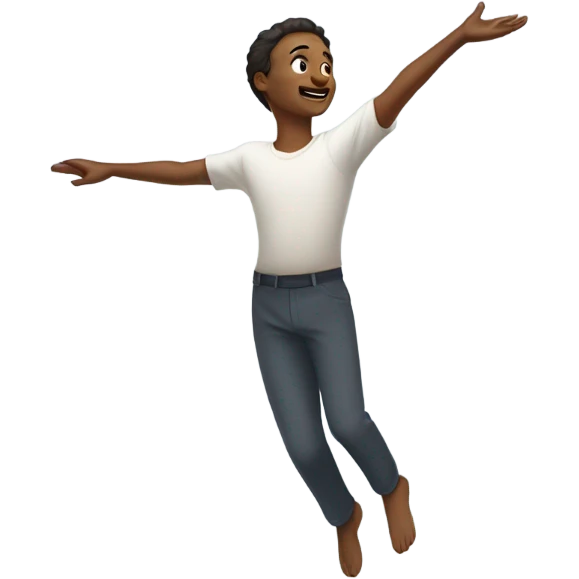 A person majestically flying emoji