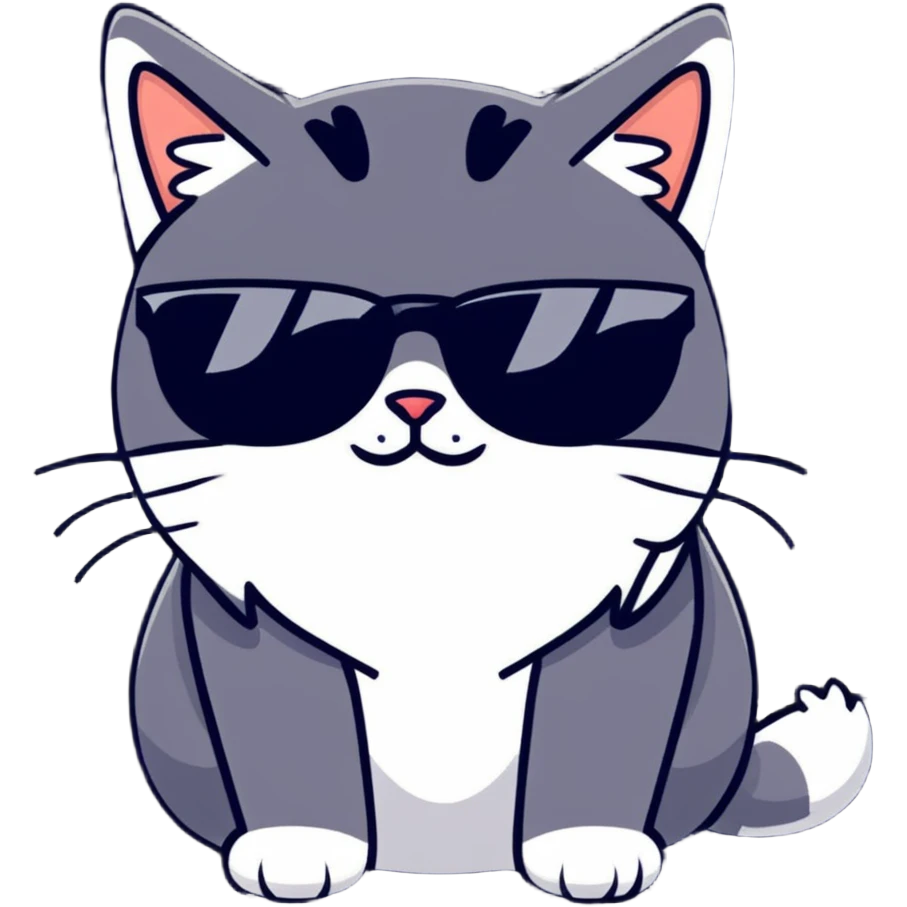 Cat with sunglasses emoji