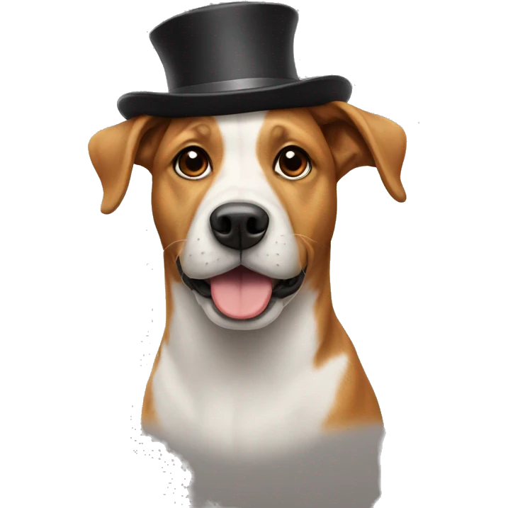 a dog with a hat emoji