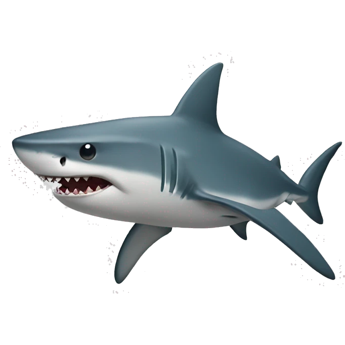 Shark with a top  emoji