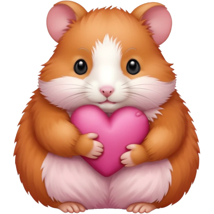 red hamster hugging a pink hamster emoji