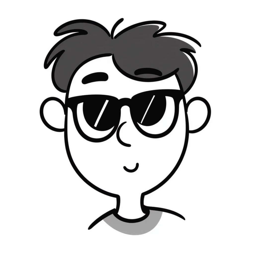 boy with brown hair, white skin, no beard, wearing sunglasses emoji