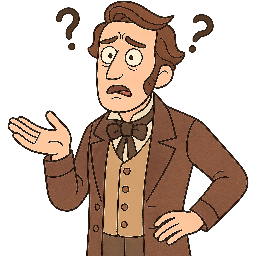 confused face, 1840s context, subtle period details emoji
