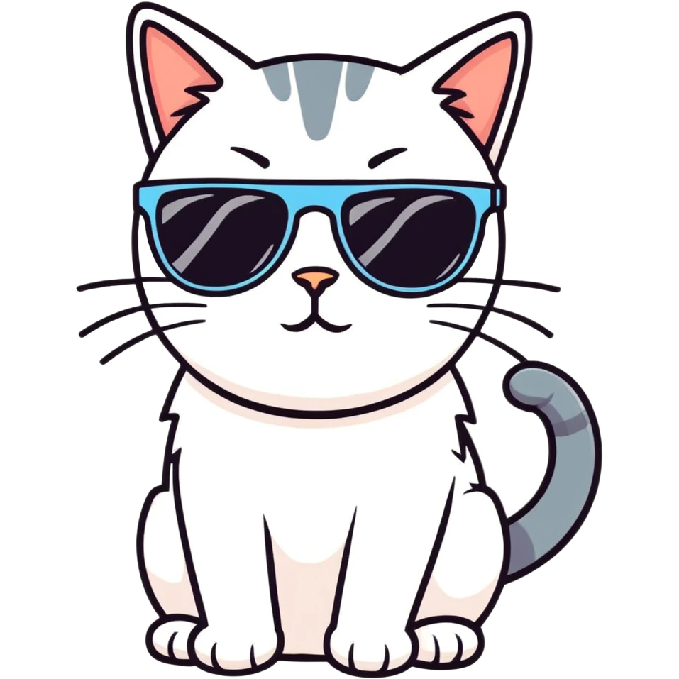 Cat with sunglasses emoji