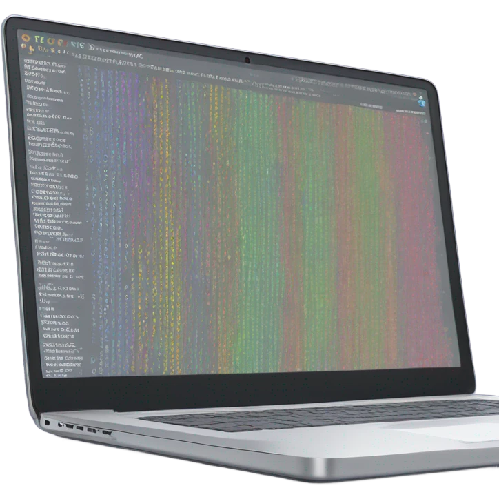 laptop with code emoji