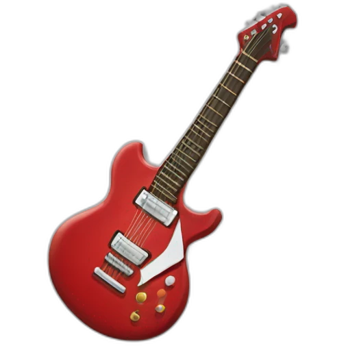 red electric guitar emoji