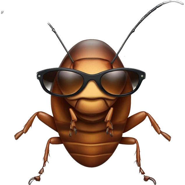 cockroach with sunglasses emoji
