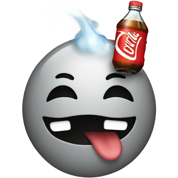 Smile emoji smoking coke emoji