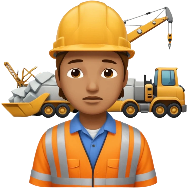 Construction worker sleeping while disaster strikes emoji